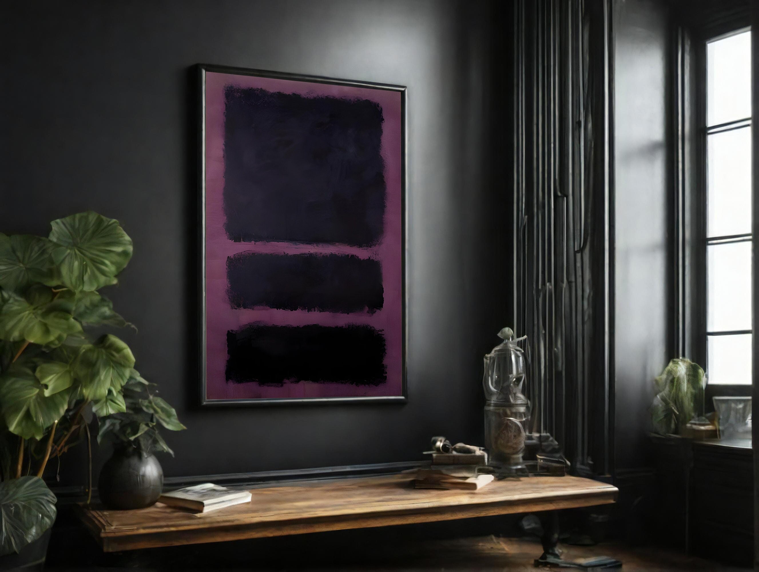 Wall Art Mark Rothko Reproduction, Abstract Canvas, Modern Minimalist Decor, Exhibition Poster
