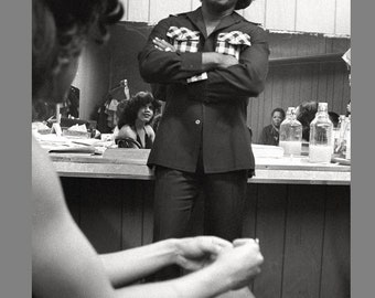 James Brown Backstage with Fan Concert Performance Black and White Candid Photo Print. Limited Edition Signed Photo Print
