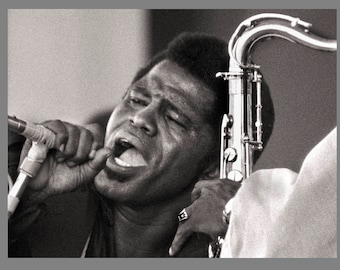 James Brown Godfather of Soul Singing Concert Performance Candid Photo Print. Limited Edition Signed Photo Print