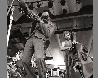 Miles Davis Onstage 1969 Newport Folk Festival Jazz Trumpet Candid Concert Performance Photo Print. Limited Edition Signed Photo Print