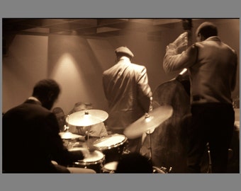 Rahsaan Roland Kirk Jazz Trio Live in Concert Candid Black and White Photo Print. Limited Edition Signed Photo Print