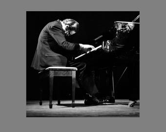 Bill Evans Jazz Piano 1969 Concert Performance Candid Photo. Limited Edition Signed Photo Print