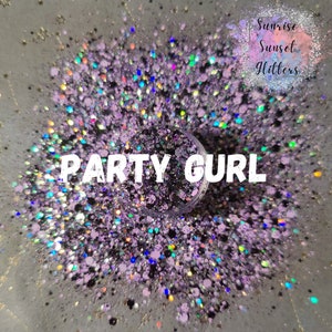 Purple Chunky Glitter Mix for Resin Polyester Crafting Glitter for Nail Art and Jewelry Holographic Glitter for DIY Projects  -  PARTYGURL