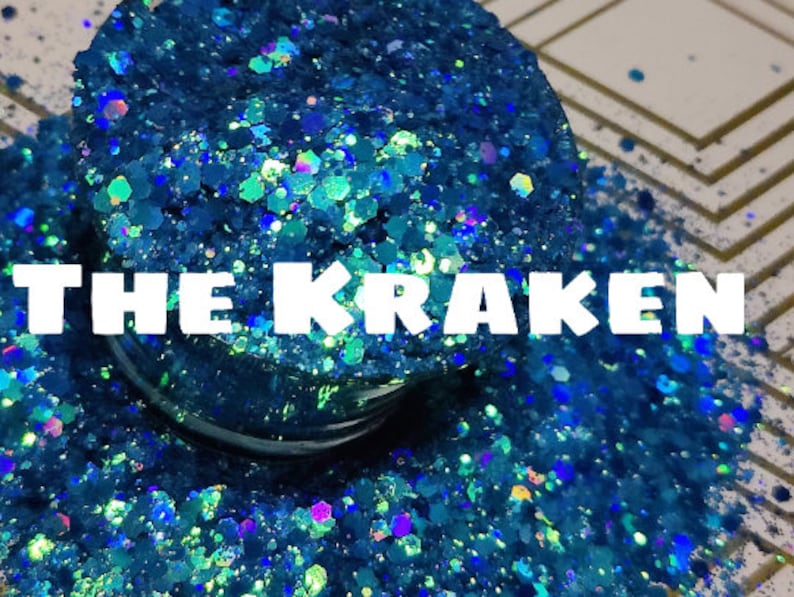 Solvent Resistant, Teal Glitter, Chunky Glitter Mix, Color Shift Chunky Glitter, Sea Green Glitter, Loose Glitter, Sea Blue Glitter