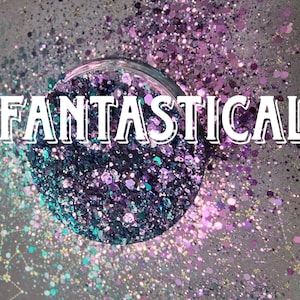 Mermaid Color Shift Chunky Glitter Mix for Resin Blue Pink Glitter for Crafting and Nail Art Glitter Supplies for DIY Projects - FANTASTICAL
