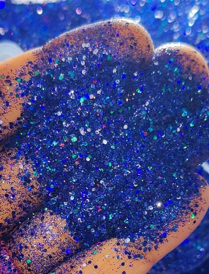 Open Ocean Custom Mix Glitter, Dark Blue holo glitter, Custom Blue