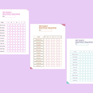 Daily Routine Tracker Planner | Digital & Printable | Weekly Routine ...