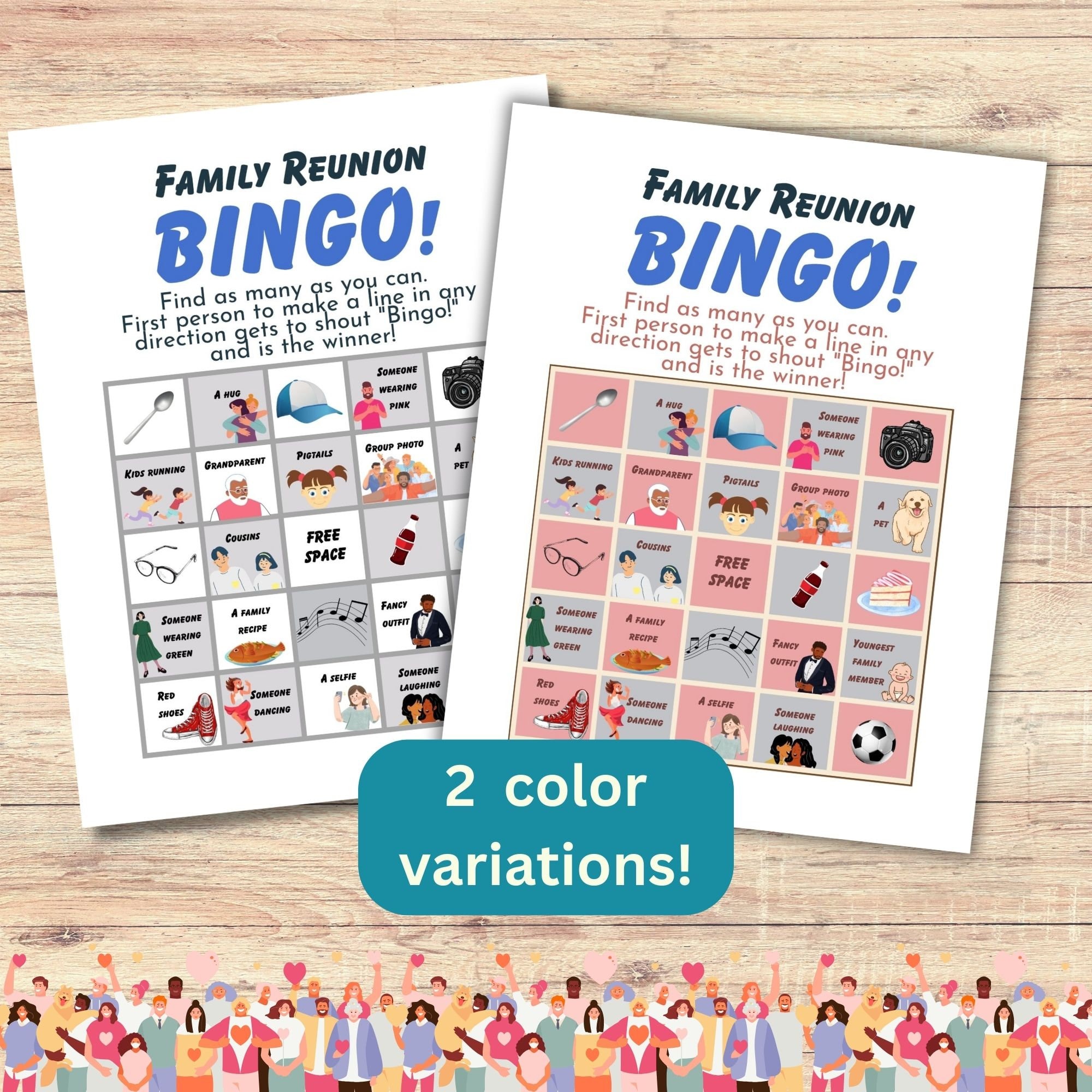 Printable Family Reunion Bingo Game Card Activity for Family - Etsy Canada
