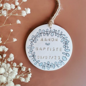 Suspension murale personnalisée avec prénoms ou messages - Cadeau de mariage -