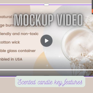 Scented candle mockup video instant download printify mockup product video POD mockups