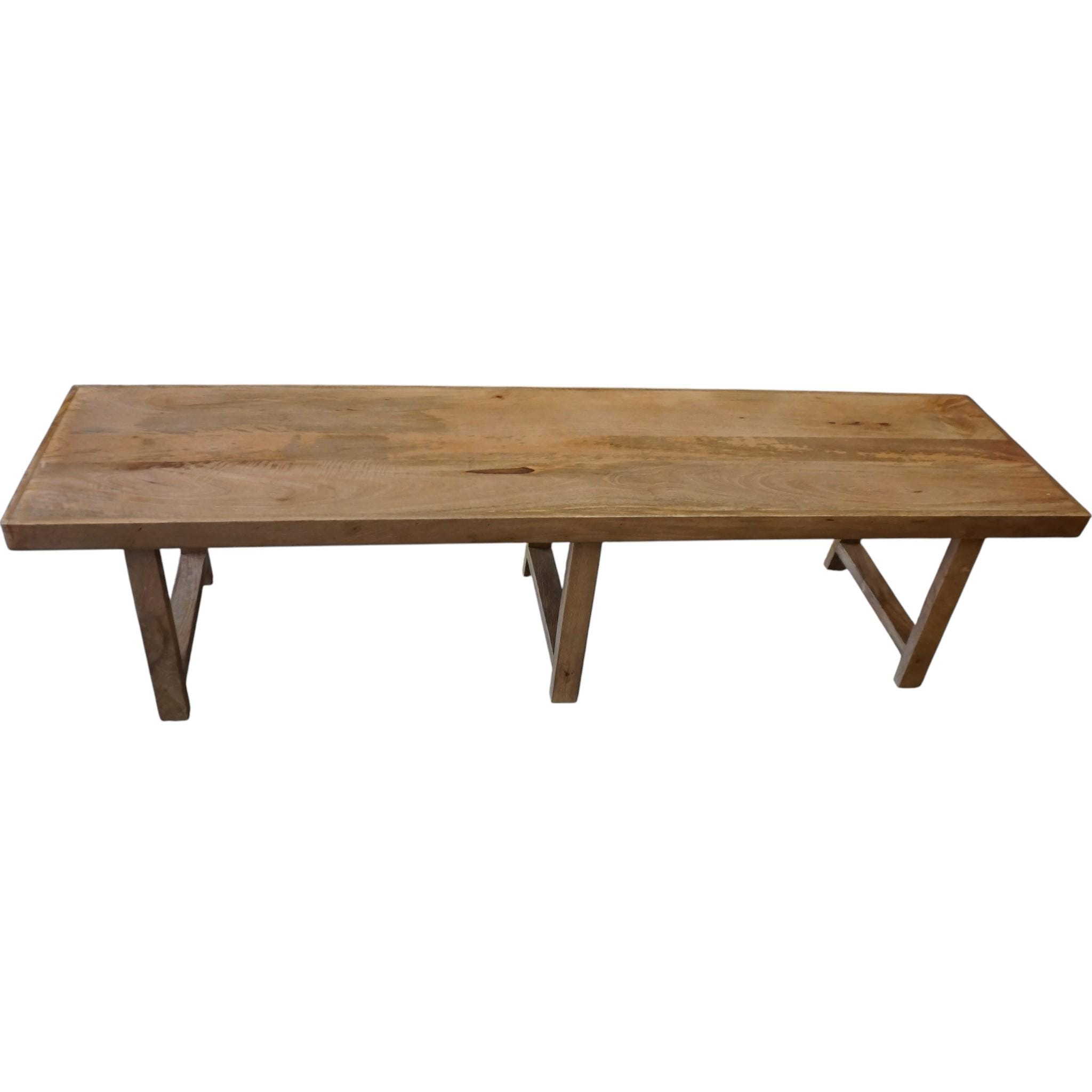 Handcrafted Solid Wood Large Farmhouse Style Dining Table Bench ...