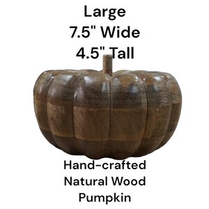 Natural Fall Elegance: Handmade Wooden Pumpkins Rustic Farmhouse Decor ...
