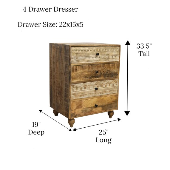 chinese dress ladies JXQTLINGMU 46 inch Farmhouse 5 Drawers Dresser Chests