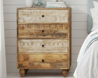 Rustic 4 Drawer Dresser Unique Style