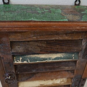 NEW Rustic Reclaimed Wood Farmhouse Hanging Key Cupboard Wall Decor Key ...