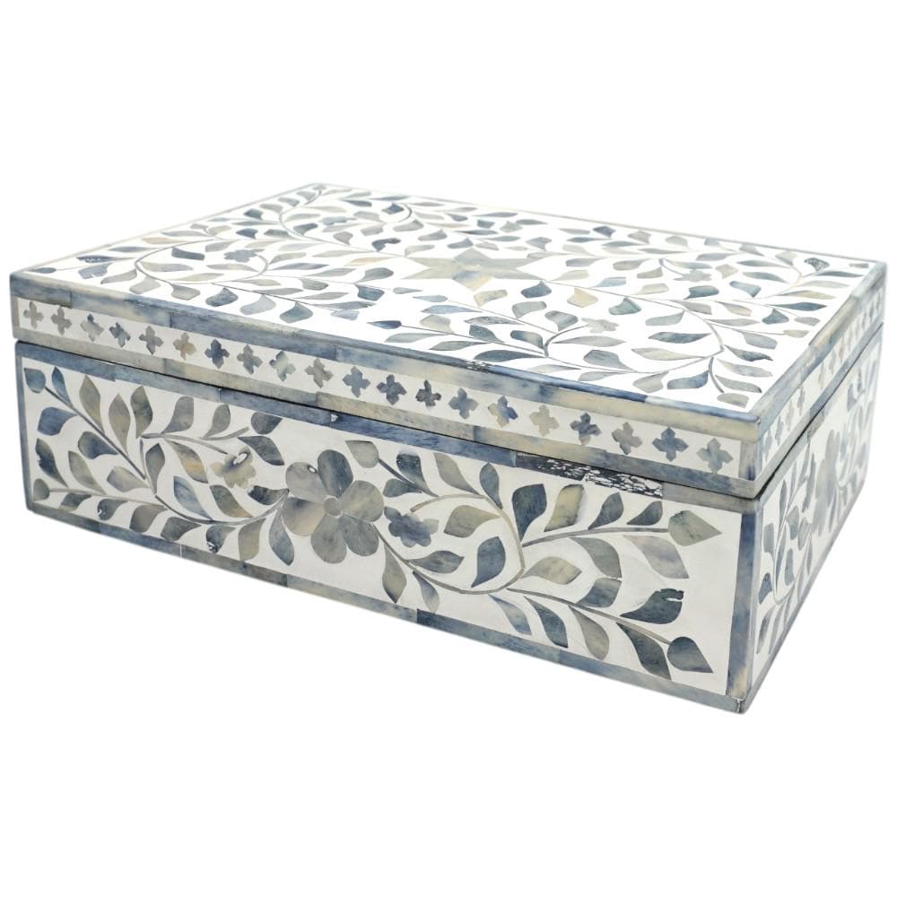 Handcrafted Inlay Box: Large Decorative Bone & Resin Jewelry Box - Etsy