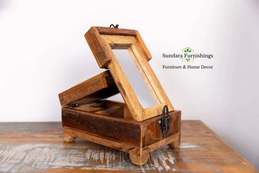 Handcrafted Reclaimed Wood Jewelry/shaving Box Etsy