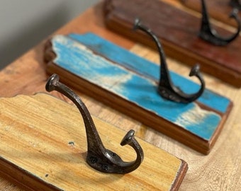 Rustic Reclaimed Wood Coat Hook: Entryway Decor, Towel Hook
