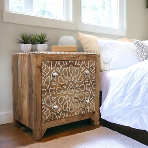 Hand-crafted Nightstand/Side Table with 2 Drawers Matching Bed and Chest of Drawers available