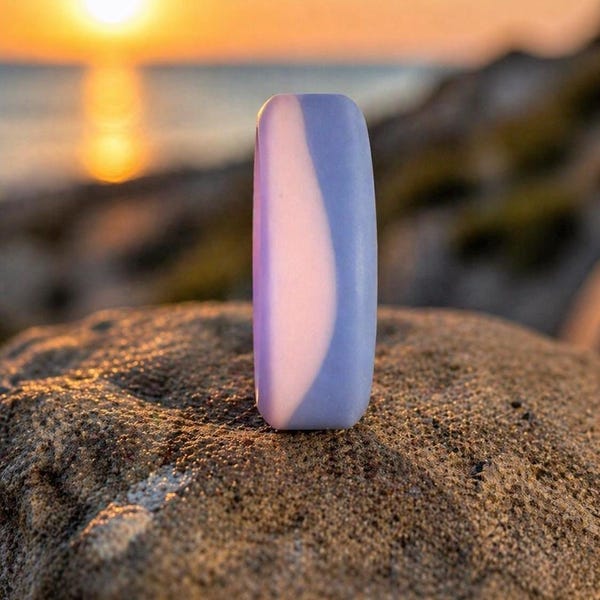 Siliconen ring perzik en lavendel A33-39