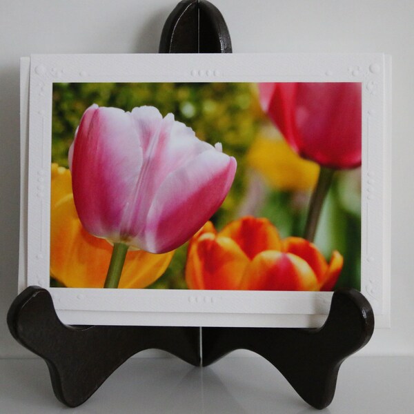 Colorful Tulips Photo Card 2