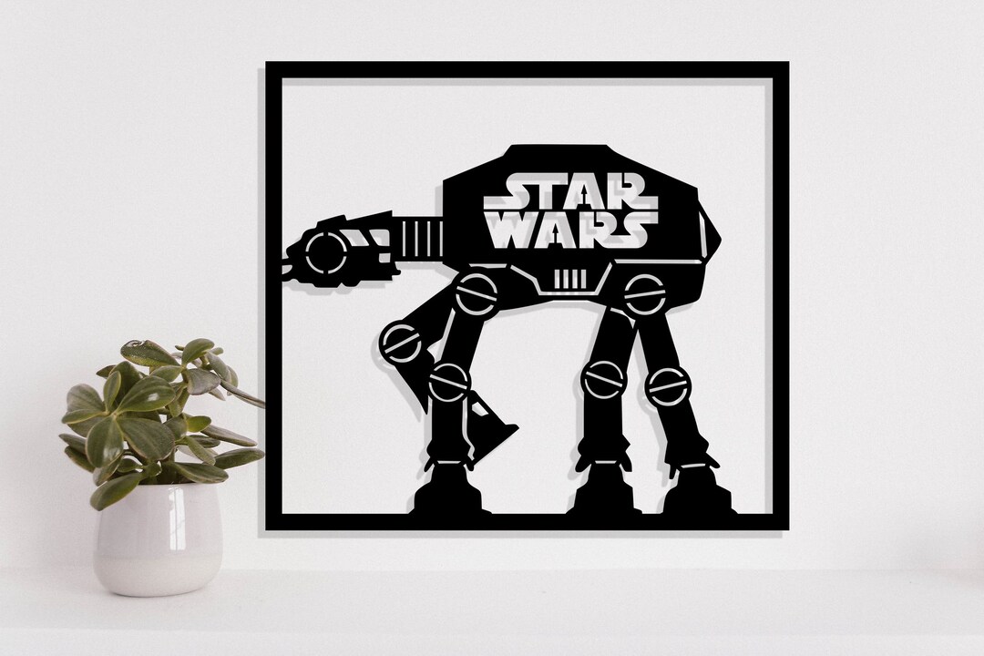Star Wars ATAT Walker Deco Metal Wall Art Vector Cricut Etsy