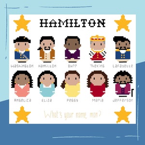 Hamilton The Musical Cross Stitch Pattern//PDF Pattern//Instant Download//Digital Download