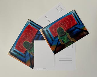 4pack Postcards: Featuring original art print "Leading"
