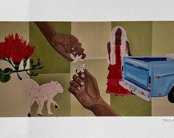5x7 Art Print: "Mo'o Akua" Native Hawaiian Legends