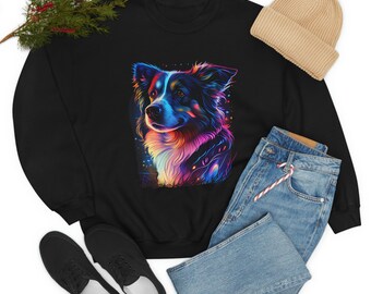 Ultraviolet Dog Sweatshirt ∙ Canine Sweatshirt ∙ Artistic Glow Shirt ∙ Dog-Lovers Gift ∙ Novelty Shirt ∙ Gildan 18000 Heavy Blend ∙ UGSW0001