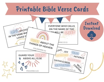 Kids Bible Verse Cards: Printable Scripture Lunchbox Notes (PDF)