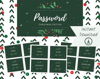 Printable Christmas Password Game: Holiday Family Fun (Digital Download)