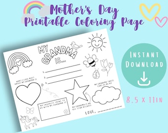 Mormor målarbild: Mors dag-aktivitet (PDF-nedladdning)