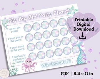Mermaid Potty Chart: Under the Sea Reward System (Digital Download)
