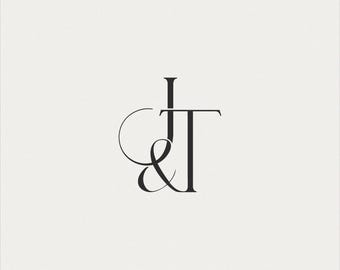 Monogramma nuziale / Iniziali personalizzate, download digitale (J & T)