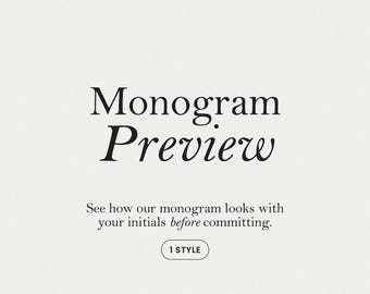 Anteprima del monogramma con le tue iniziali / Uno stile: prova prima di impegnarti