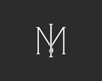 Bröllopsmonogram | Anpassade initialer, digital nedladdning (M & I)
