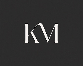 Wedding Monogram | Custom Initials, Digital Download (K & M)