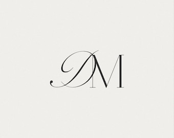 Monogramma di matrimonio / Iniziali personalizzate, download digitale (D e M)