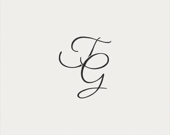 Monogramma di matrimonio / Iniziali personalizzate, download digitale (T e G)