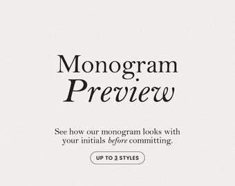 Anteprima del monogramma con le tue iniziali / Fino a 3 stili: prova prima di impegnarti