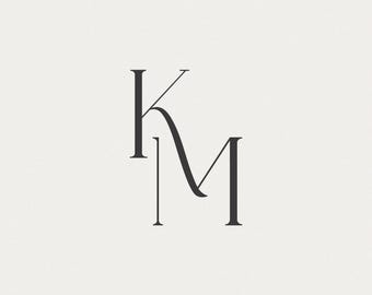 Wedding Monogram | Custom Initials, Digital Download (K & M)