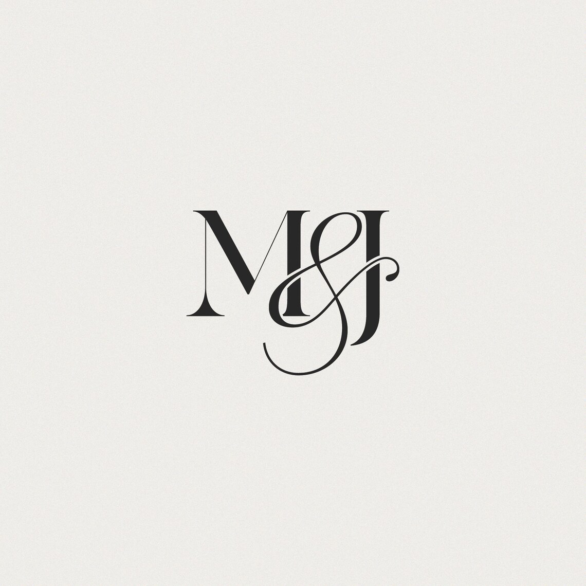 M J Lettering M&J Initials Wedding Monogram Logo (digital Download) - Etsy