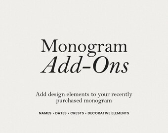 Componenti aggiuntivi monogramma - Elementi di design personalizzati