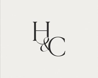 Wedding Monogram | Custom Initials, Digital Download (H & C)