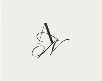 Monogramma nuziale / Iniziali personalizzate, download digitale (A & N)