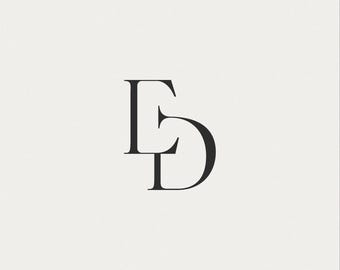 Monogramma nuziale / Iniziali personalizzate, download digitale (E & D)