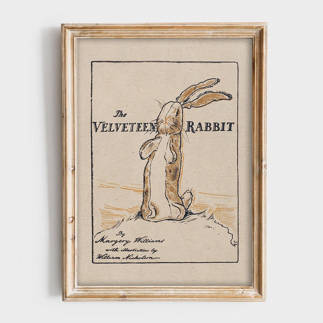 Velveteen Rabbit Vintage Children’s Book Illustration Nursery Wall Art ...