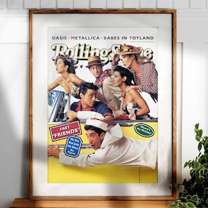 FRIENDS TV Show, Rolling Stone Cover, Poster, Print, Wall Art, 90s TV Memorabilia, Vintage Magazine, Girlfriend Gift, Digital Download, 082 image 2