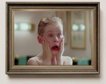 Funny Bathroom Wall Art Home Alone Movie Cult Comedy Print Christmas Gift Restroom Decor Humorous Quirky Artwork Men Toilet Room PRINT137